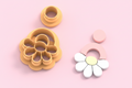 Emporte-pièce fleur pampille avec attache – pâte polymère bijoux DIY – 25 à 45 mm – lot de 2 – EP-387 – fabriqué en France
