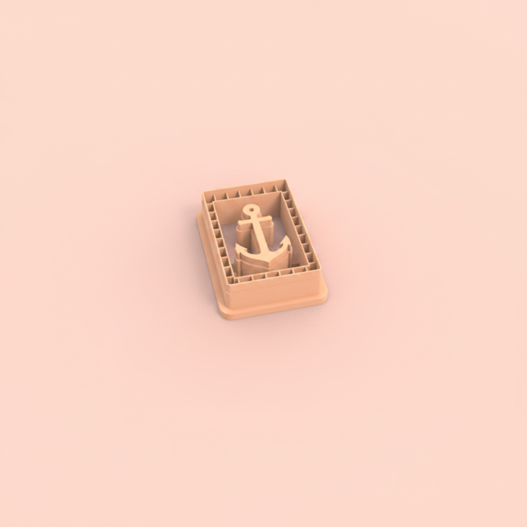 Emporte-pièce carte ancre marine pour bijoux DIY – pâte polymère – 25 à 40 mm – EP-383 – fabriqué en France