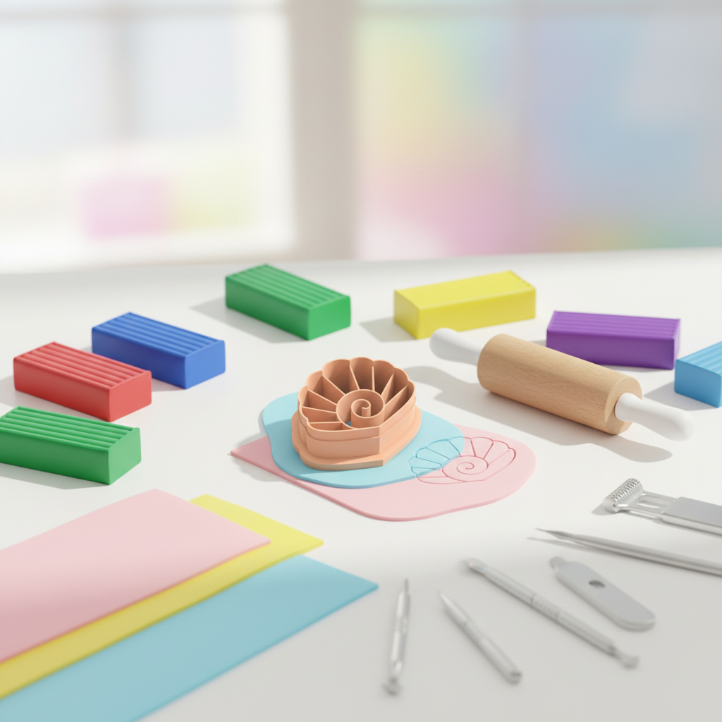Emporte-pièce coquillage spirale pour bijoux DIY – pâte polymère – 20 à 35 mm – EP-403