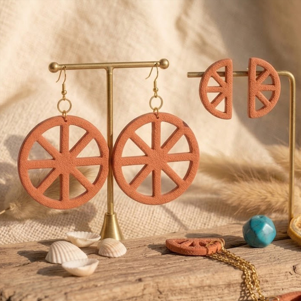 Emporte-pièce roue & demie-roue pour bijoux DIY – pâte polymère – lot de 2 – 25 à 40 mm – EP-404
