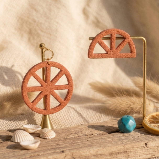 Emporte-pièce roue & demie-roue pour bijoux DIY – pâte polymère – lot de 2 – 25 à 40 mm – EP-404