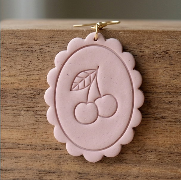 Emporte-pièce Vintage Cherry pour bijoux DIY – pâte polymère – 30 à 45 mm – EP-406