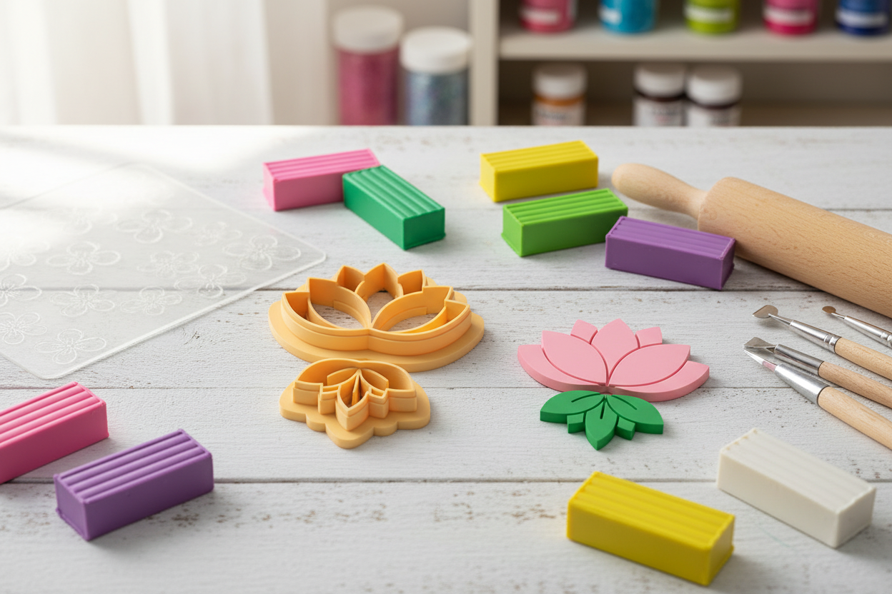 Emporte-pièce fleur lotus DIY – lot de 2 – 25 à 45 mm – EP-418
