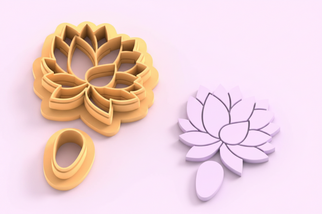 Emporte-pièce fleur lotus suspendue DIY – lot de 2 – 25 à 45 mm – EP-419