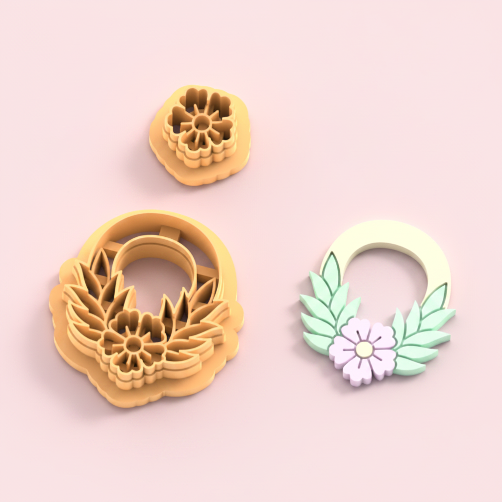 Emporte-pièce couronne florale DIY – lot de 2 – 25 à 45 mm – EP-420