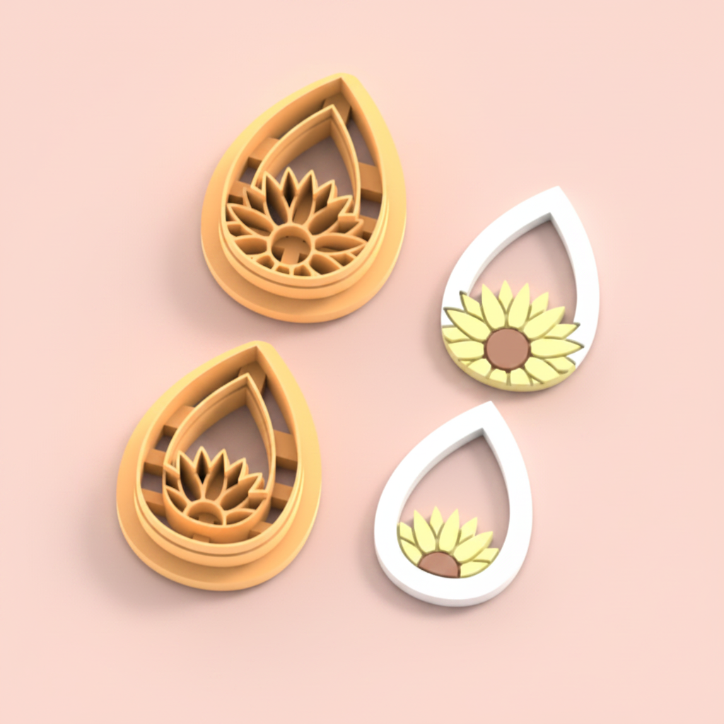 Emporte-pièce gouttes tournesol DIY – lot de 2 – 30 à 50 mm – EP-426