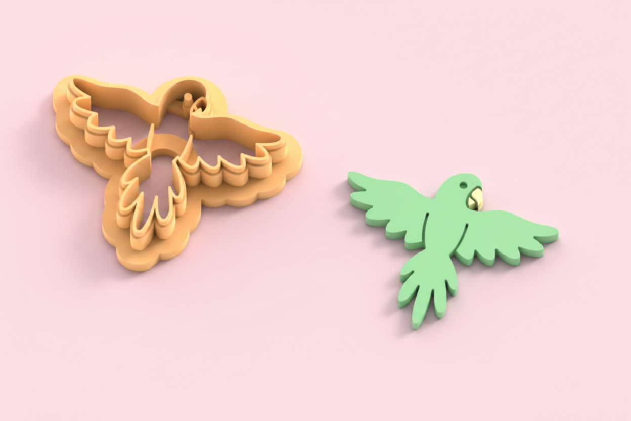 Emporte-pièce perroquet volant DIY – 30 à 50 mm – EP-436