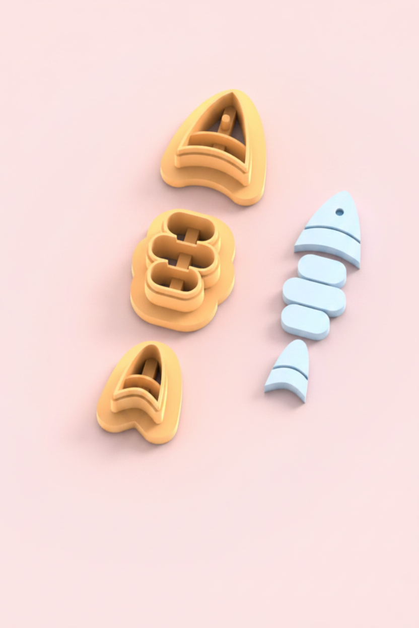 Emporte-pièce poisson articulé DIY – 40 à 60 mm – EP-447