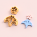 Emporte-pièce raie et fleur tropicale DIY – lot de 2 – 30 à 50 mm – EP-453
