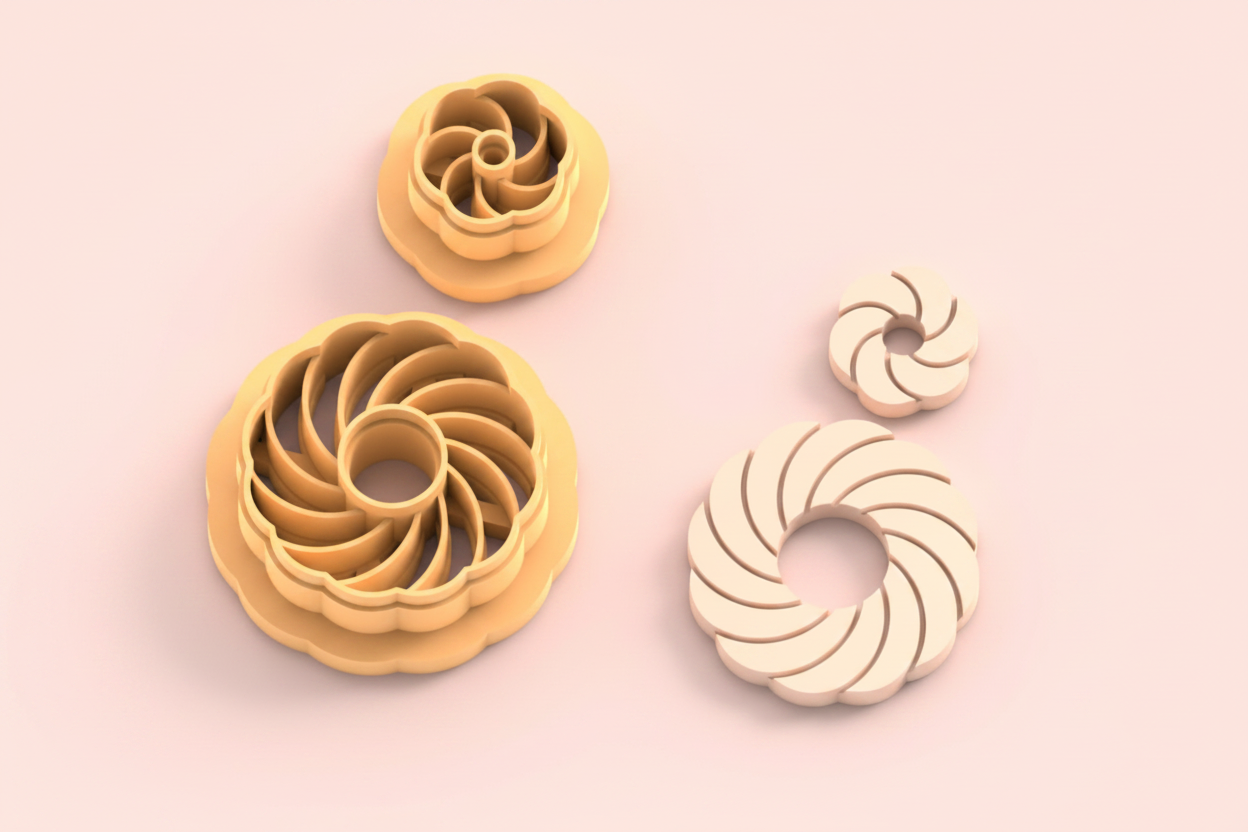 Emporte-pièce spirale torsadée DIY – lot de 2 – 30 à 50 mm – EP-461