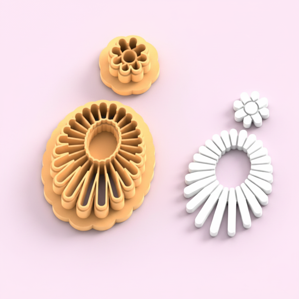 Emporte-pièce soleil bohème et fleur DIY – lot de 2 – 40 à 60 mm – EP-467