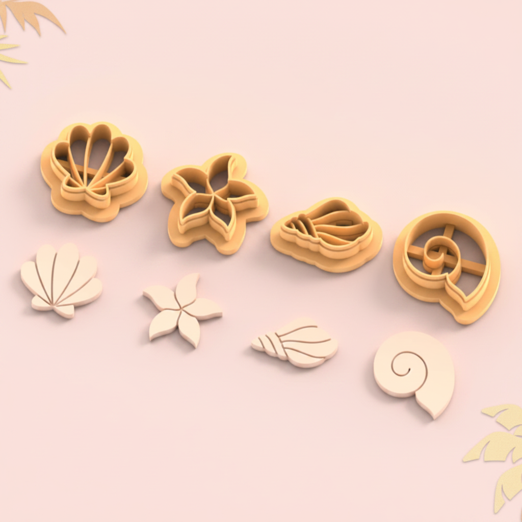 Emporte-pièce collection coquillages et trésors marins DIY – 4 modèles au choix – 20 à 45 mm – EP-471