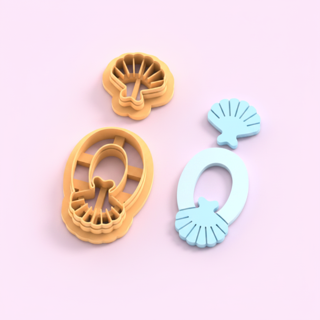 Emporte-pièce coquillage suspendu ovale DIY – 30 à 50 mm – EP-477