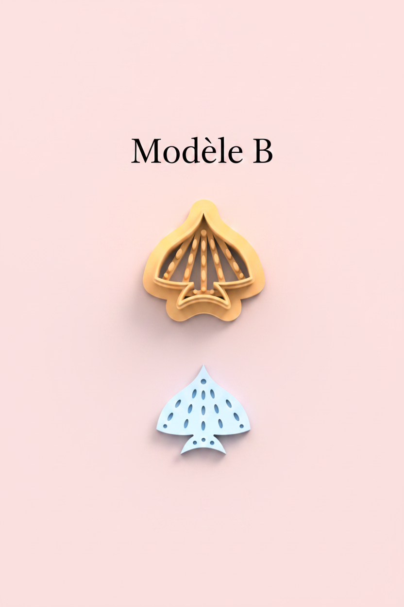 Emporte-pièce poissons bohèmes DIY – 4 modèles au choix – 20 à 40 mm – EP-480