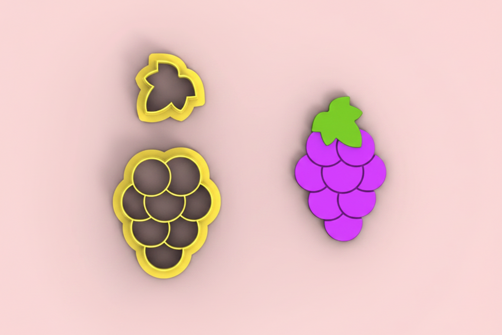 Emporte-pièce grappe de raisin pour bijoux et créations DIY – fruit gourmand – 25 à 40 mm – EP-512