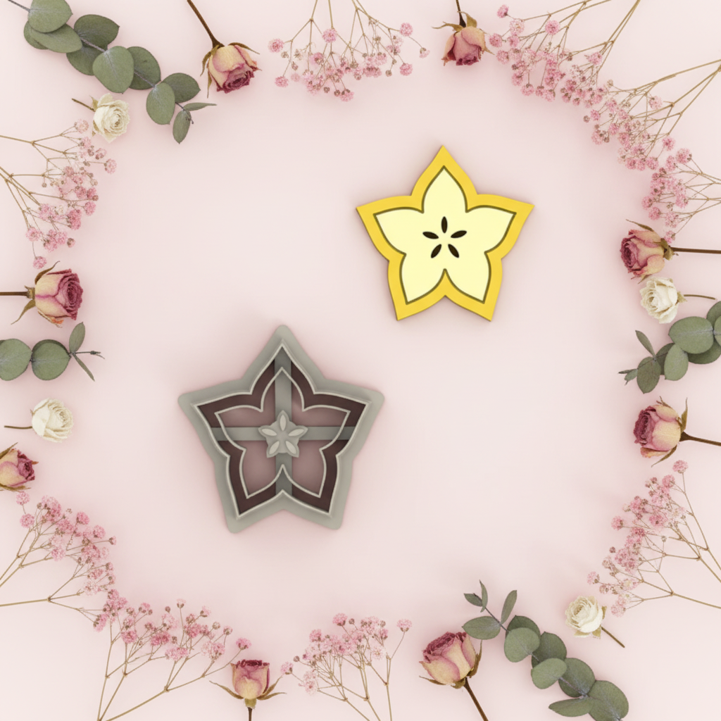 Emporte-pièce carambole pour bijoux et créations DIY – fruit exotique – 20 à 40 mm – EP-513