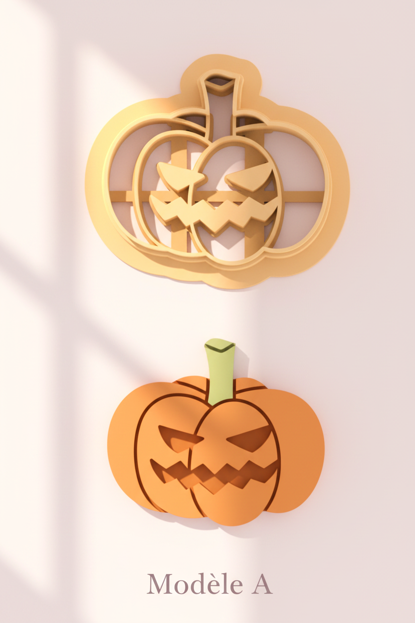 Emporte-pièce Citrouille d'Halloween – Modèle au choix – 25 à 45 mm – EP-621