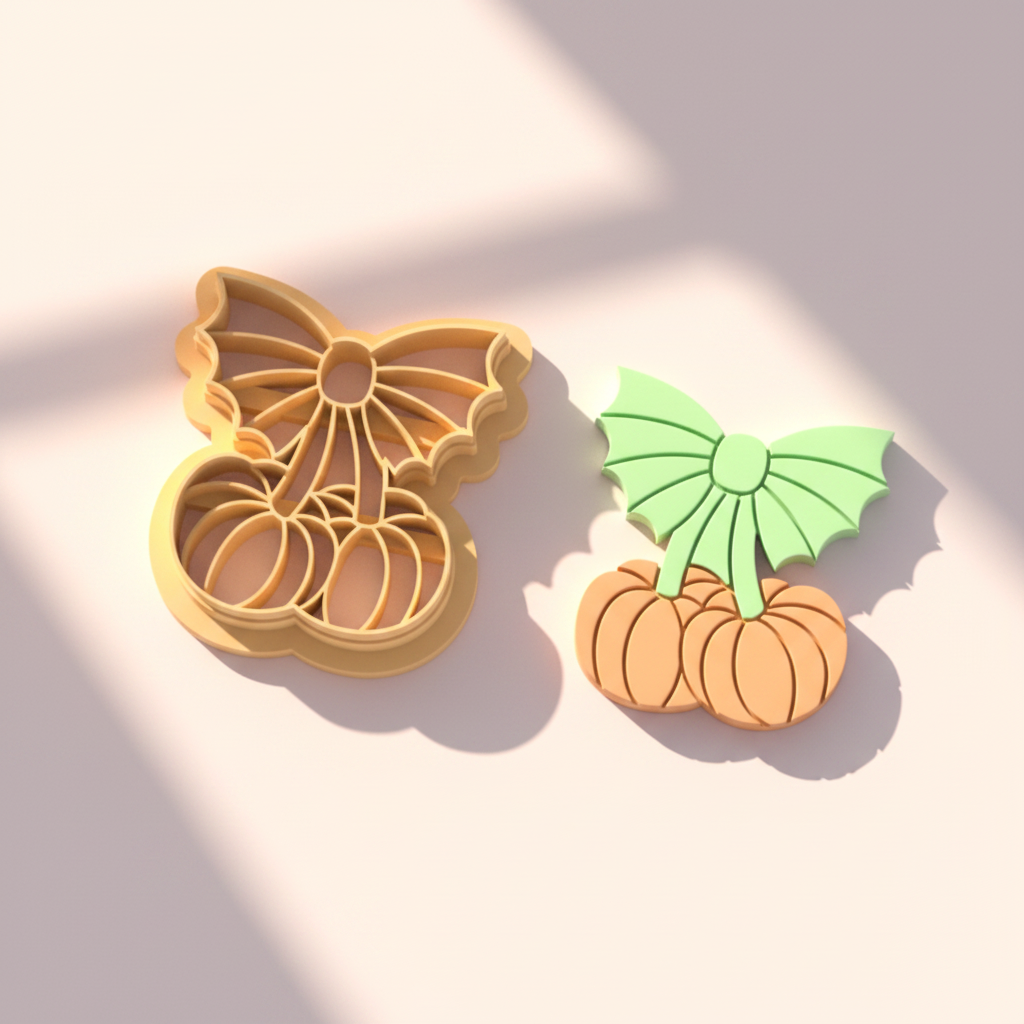 Emporte-pièce Citrouilles avec nœud Halloween – 25 à 45 mm – EP-630