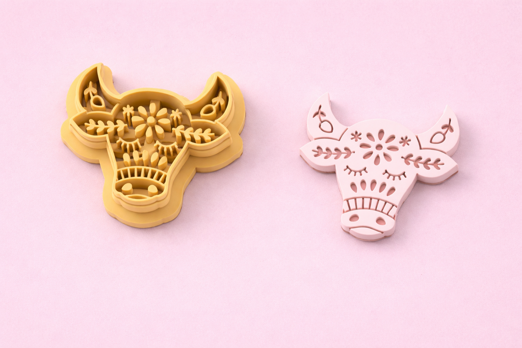 Emporte-pièce tête de vache bohème – pâte polymère bijoux DIY – 25 à 45 mm – EP-370 – fabriqué en France