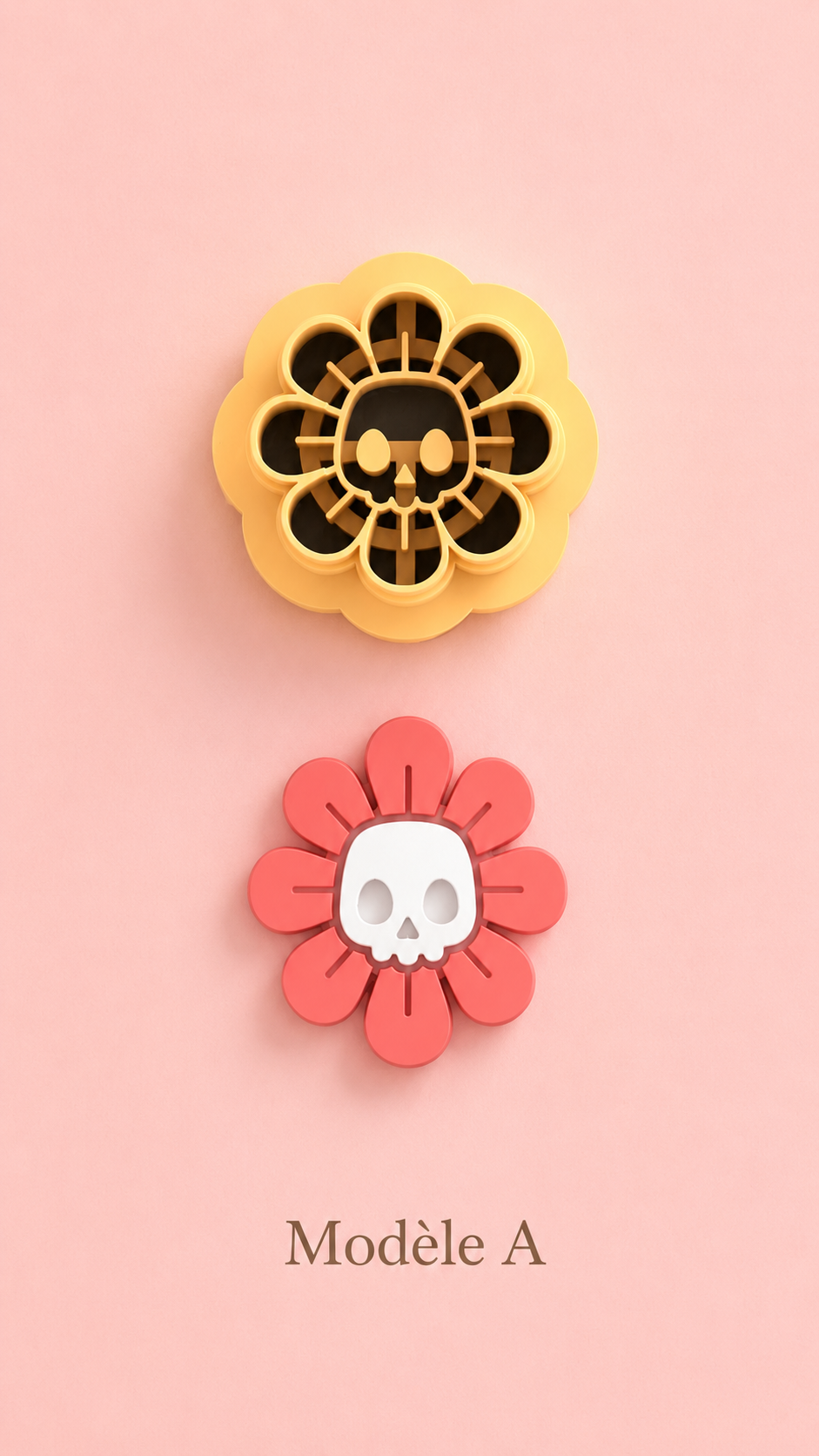 Emporte-pièce Fleur tête de mort – Modèle au choix – 20 à 45 mm – EP-625