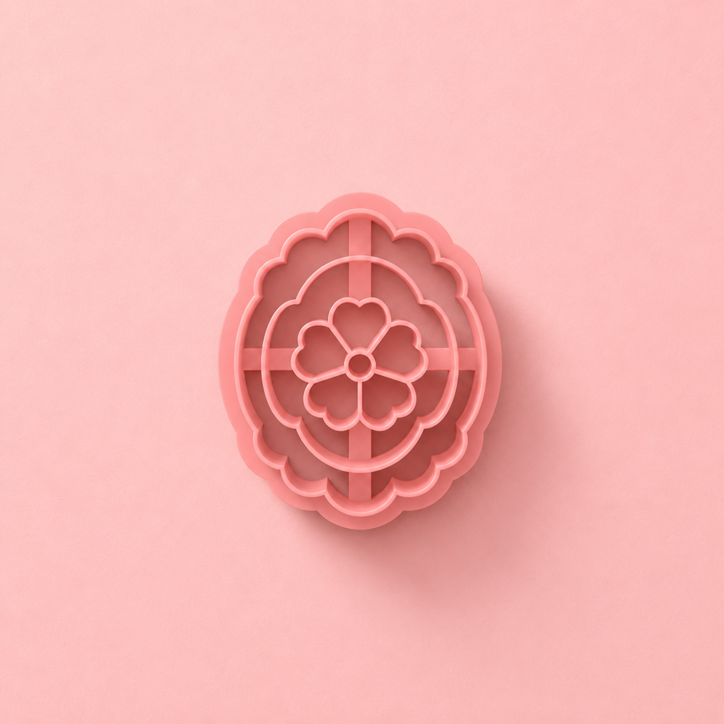 Emporte-pièce cadre floral avec fleur cœur EP-589 – Pampilles et boucles d'oreilles – 20 à 40 mm