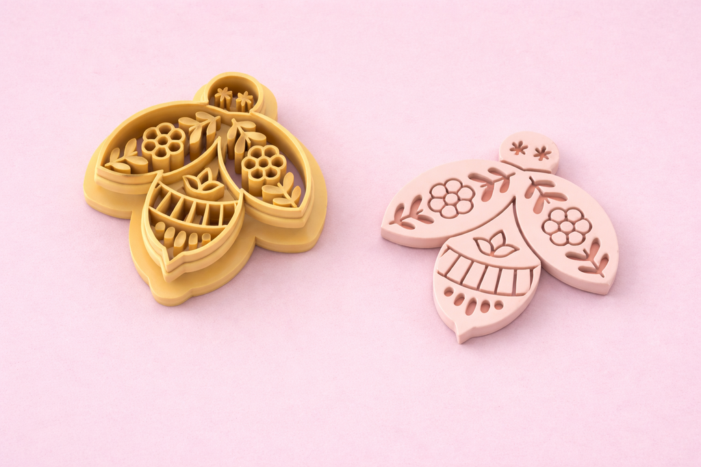 Emporte-pièce abeille florale – pâte polymère bijoux DIY – 25 à 45 mm – EP-369 – fabriqué en France