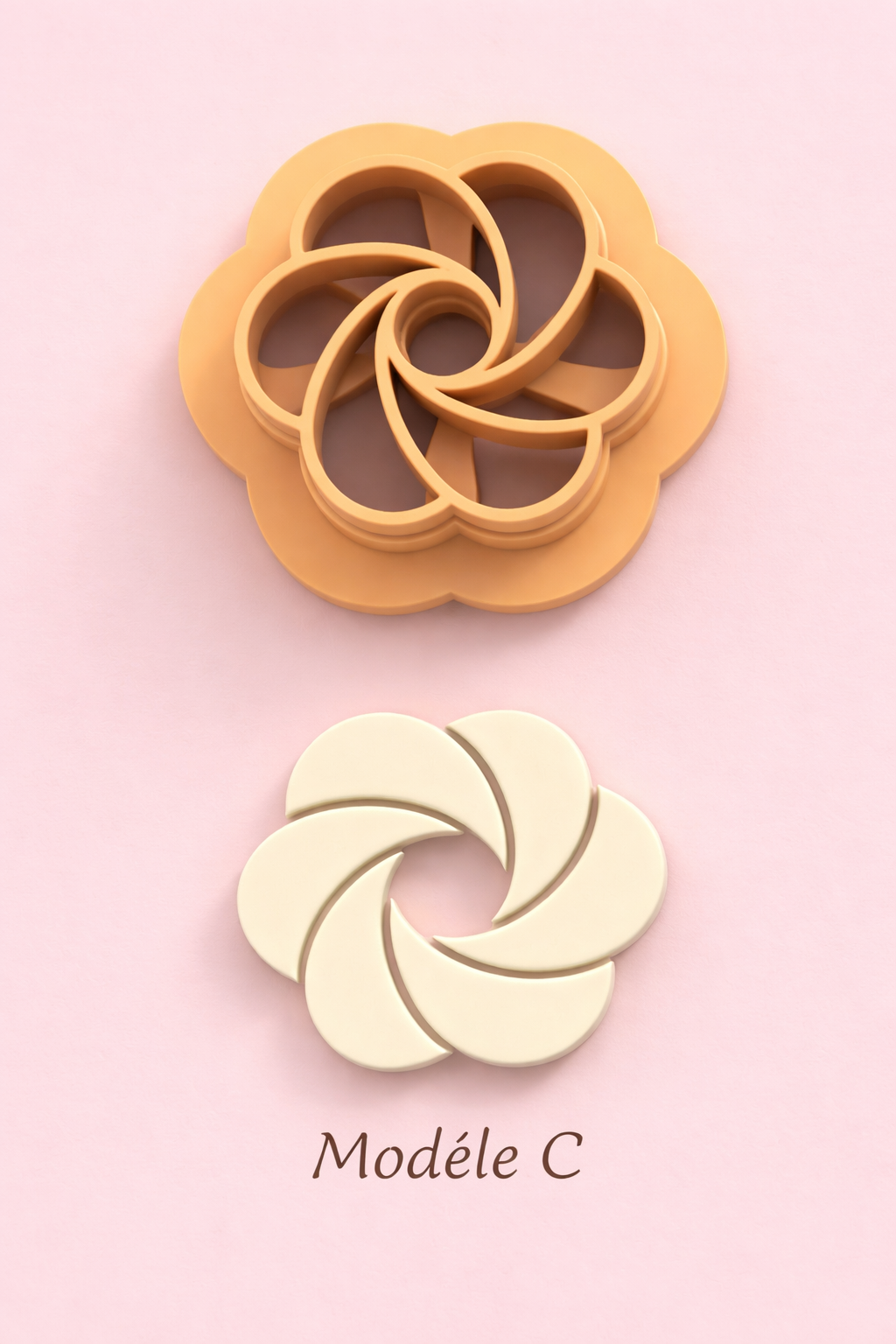 Emporte-pièces fleurs tourbillon – 6 modèles au choix – bijoux pâte polymère – 15 à 40 mm – DIY boucles d’oreilles – EP-252