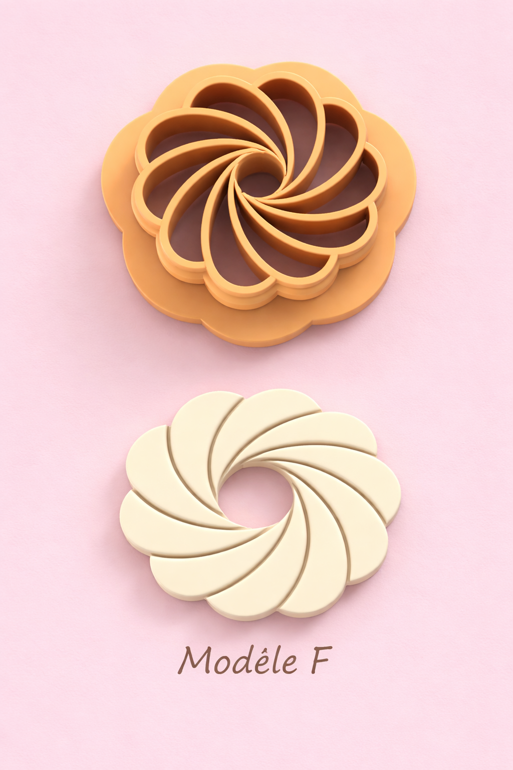 Emporte-pièces fleurs tourbillon – 6 modèles au choix – bijoux pâte polymère – 15 à 40 mm – DIY boucles d’oreilles – EP-252