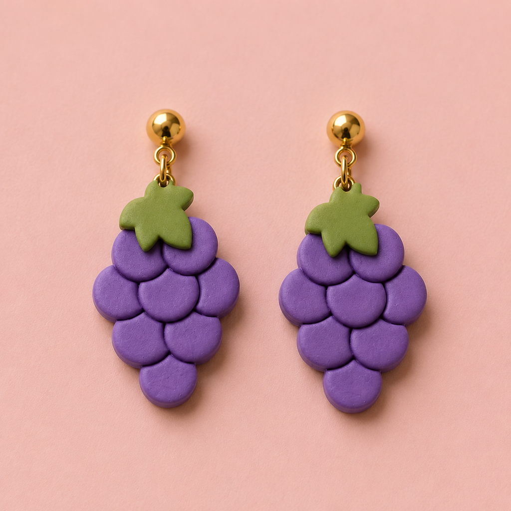 Emporte-pièce grappe de raisin pour bijoux et créations DIY – fruit gourmand – 25 à 40 mm – EP-512