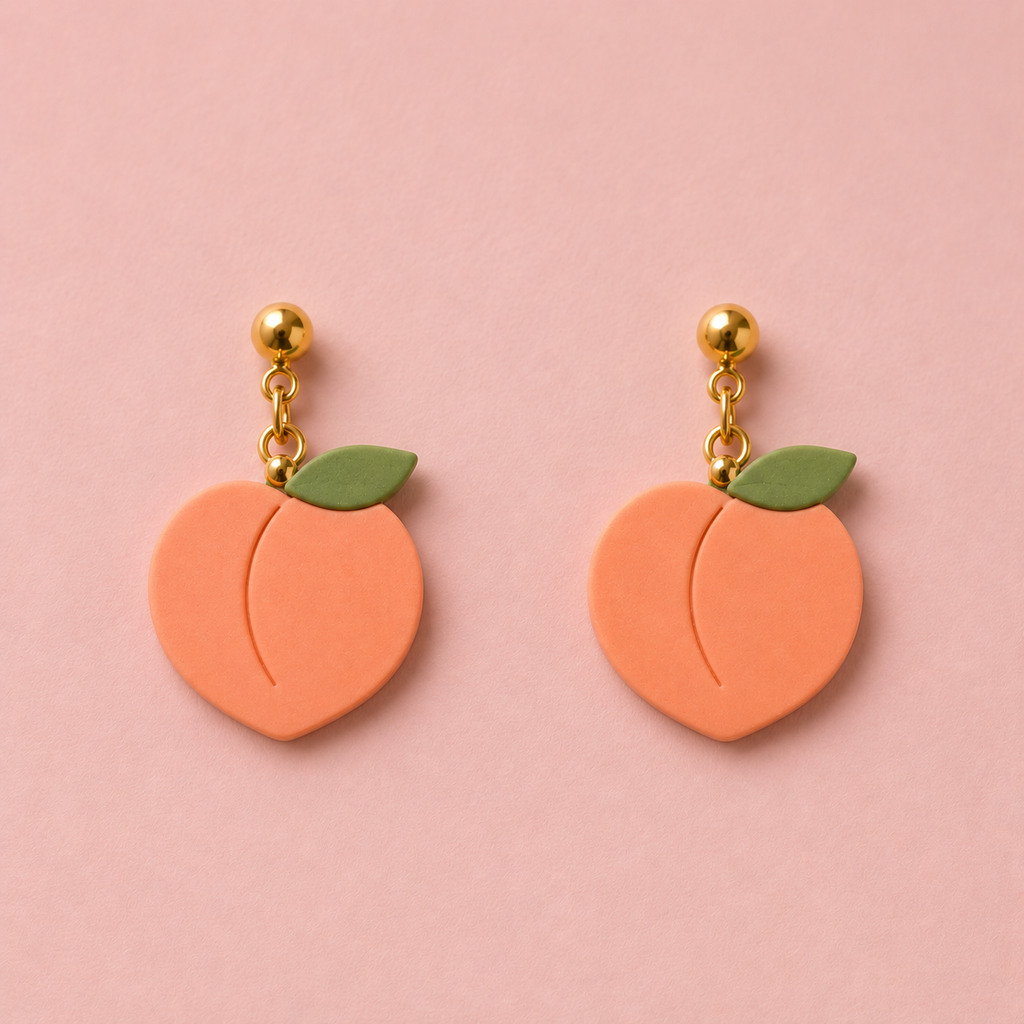Emporte-pièce pêche pour bijoux et créations DIY – fruit d'été – 20 à 35 mm – EP-511