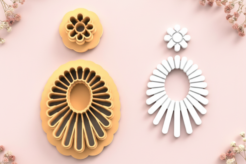 Emporte-pièce soleil bohème et fleur DIY – lot de 2 – 40 à 60 mm – EP-467
