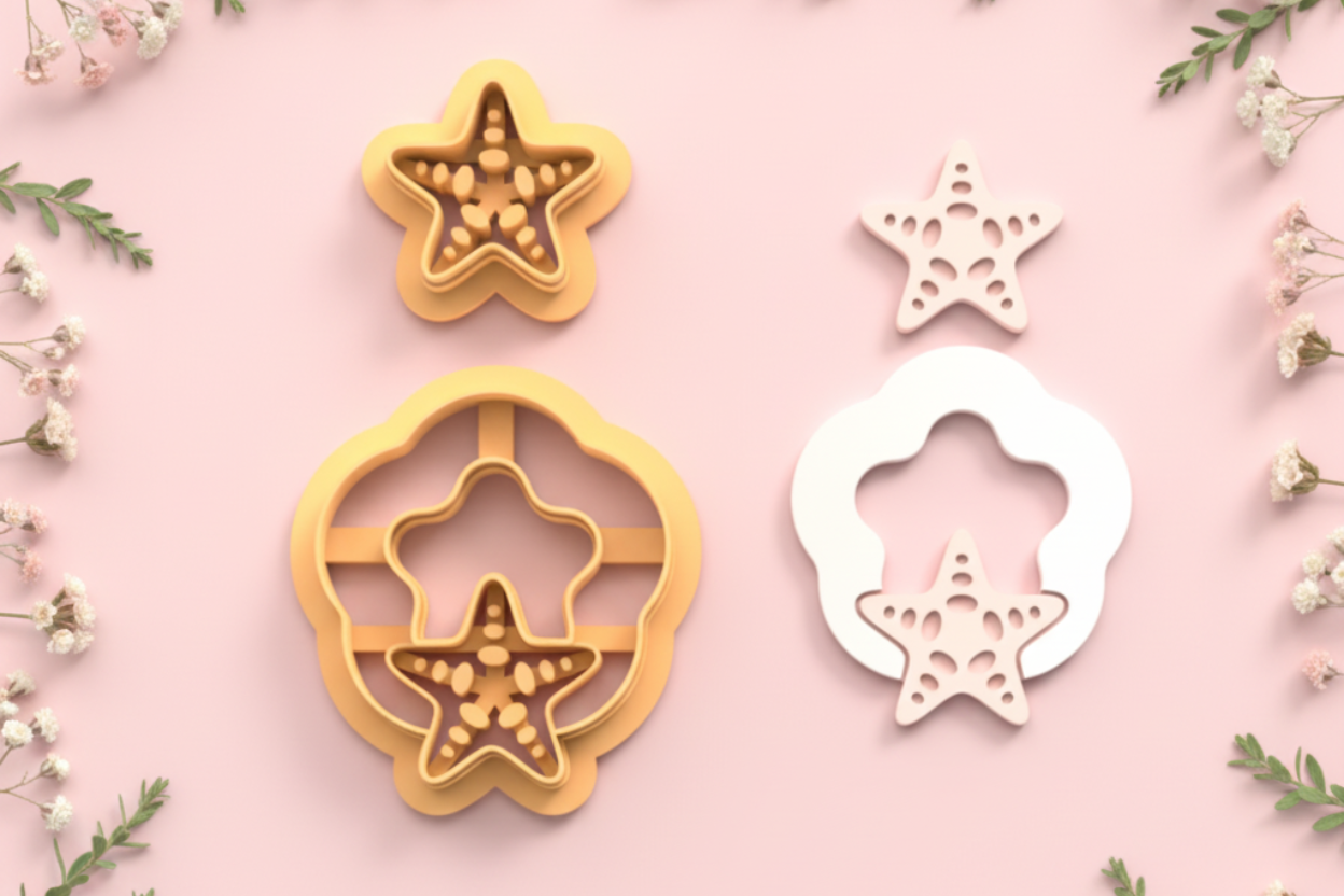 Emporte-pièce étoile de mer suspendue DIY – lot de 2 – 30 à 50 mm – EP-476