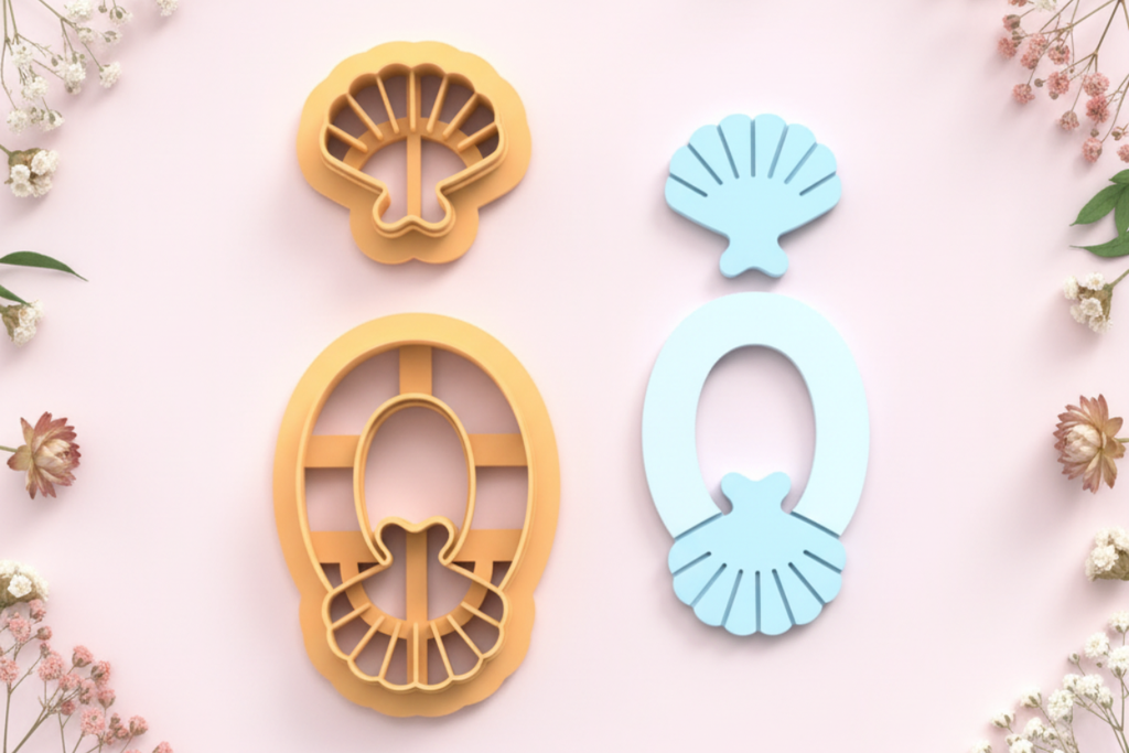 Emporte-pièce coquillage suspendu ovale DIY – 30 à 50 mm – EP-477