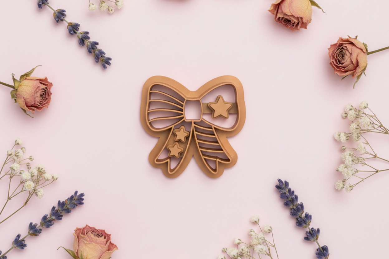 Emporte-pièce nœud étoilé kawaii – bijoux DIY – 20 à 35 mm – EP-492
