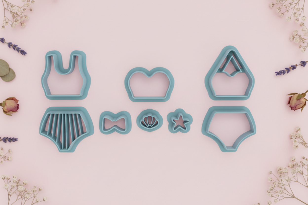 Emporte-pièces maillots de bain rétro – lot complet – bijoux DIY – 35 à 55 mm – EP-503