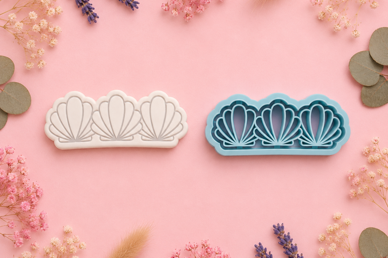 Emporte-pièce barrette coquillages marins DIY – 45 à 60 mm – EP-486