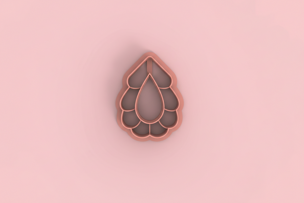 Emporte-pièce goutte fleur superposée – bijoux pâte polymère – 25 à 45 mm – outil création DIY – EP-244
