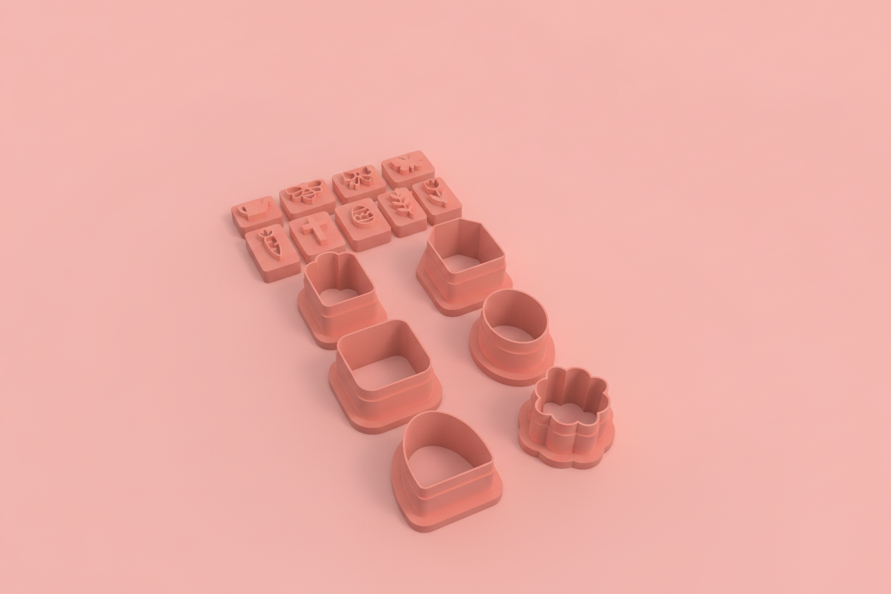 Kit emporte-pièces Pâques pâte polymère – set bijoux DIY – moules fleurs œuf papillon abeille – outils création boucles d’oreilles – idée cadeau