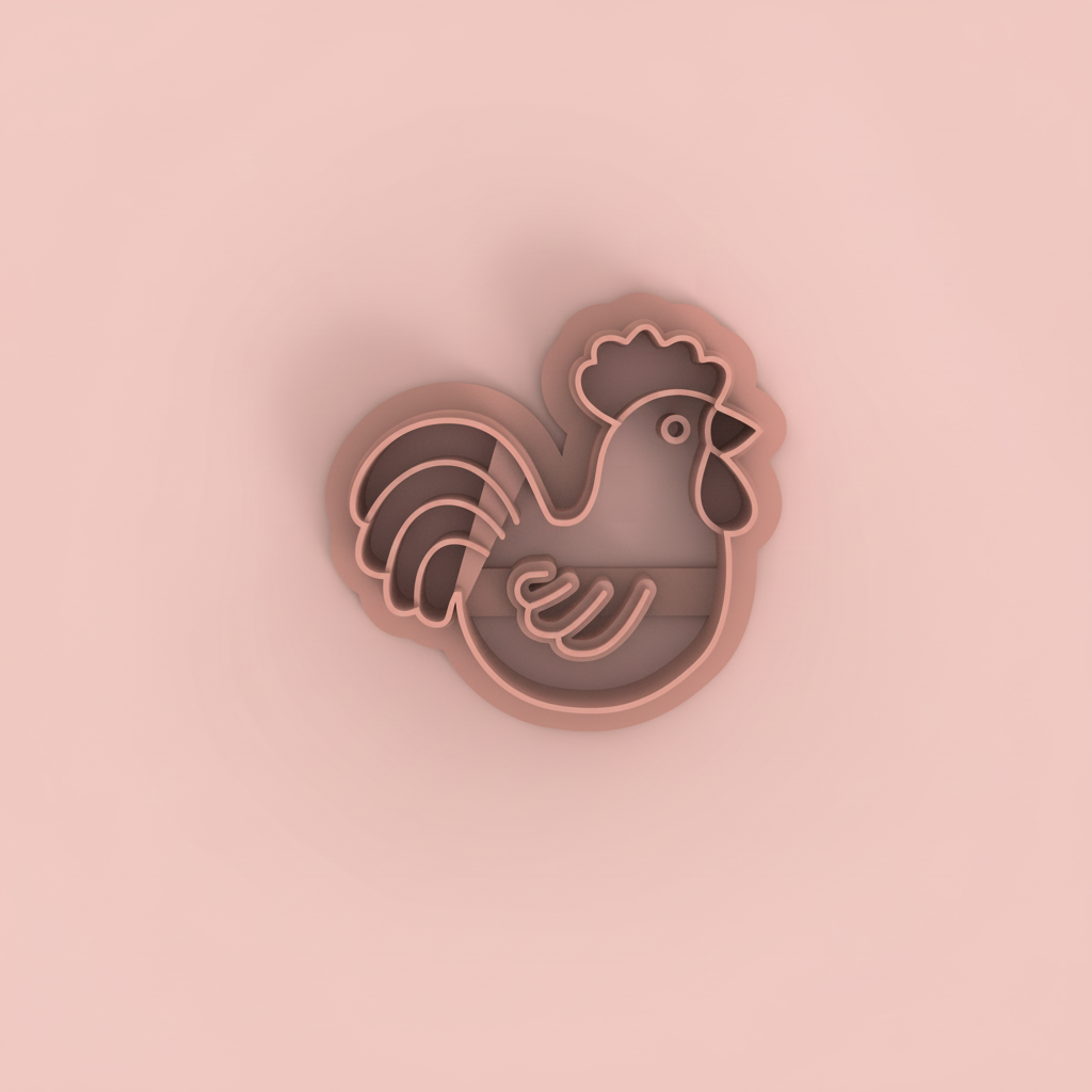 Emporte-pièce coq ajouré – bijoux pâte polymère – 15 à 40 mm – EP-239