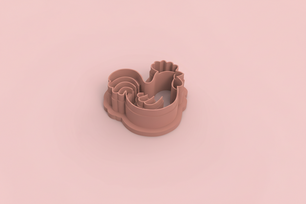 Emporte-pièce coq ajouré – bijoux pâte polymère – 15 à 40 mm – EP-239