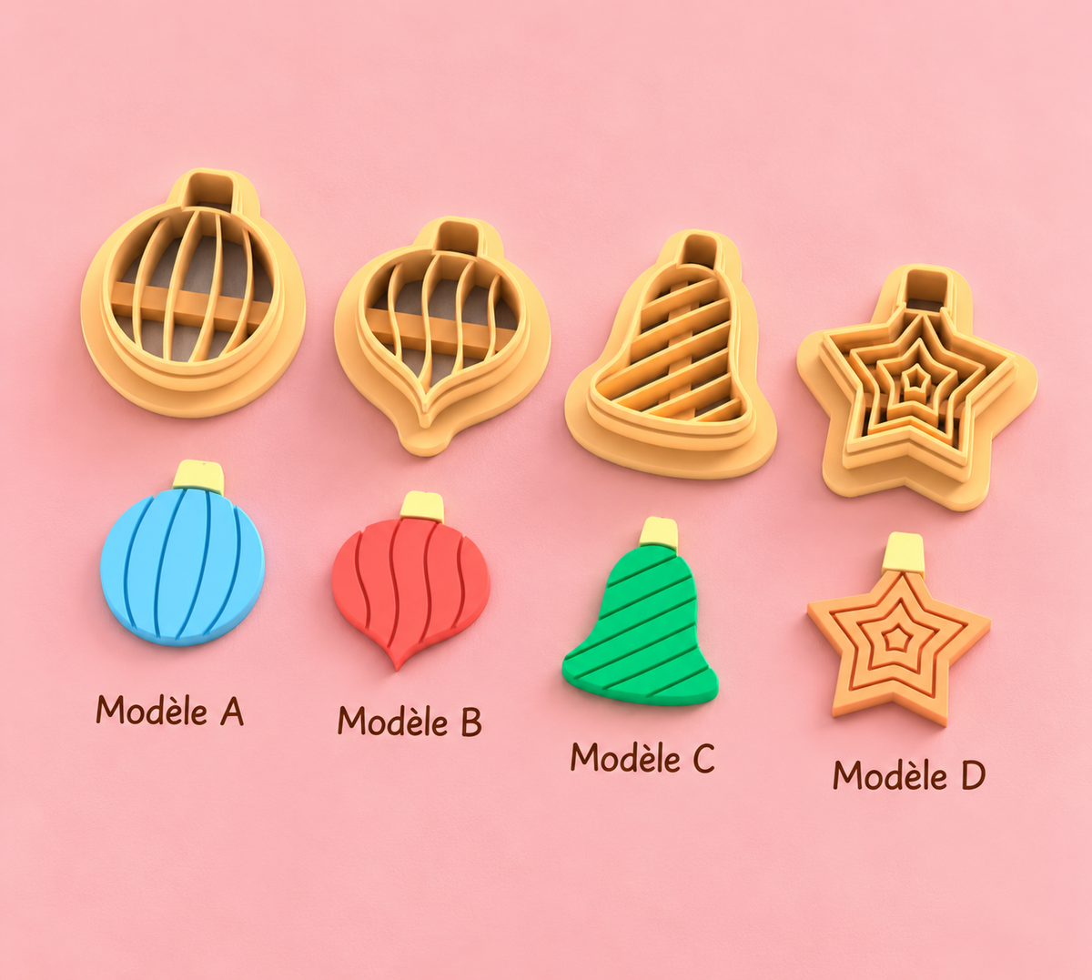 Emporte-pièce Décorations de Noël – 4 modèles au choix – 20 à 45 mm – EP-799