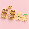 Emporte-pièces Souris de Noël – Couple garçon et fille avec nœud papillon – Lot de 3 – 20 à 45 mm – EP-812