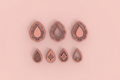 Lot de 7 emporte-pièces goutte fleur texturée – pâte polymère bijoux – effet relief élégant – DIY boucles d’oreilles