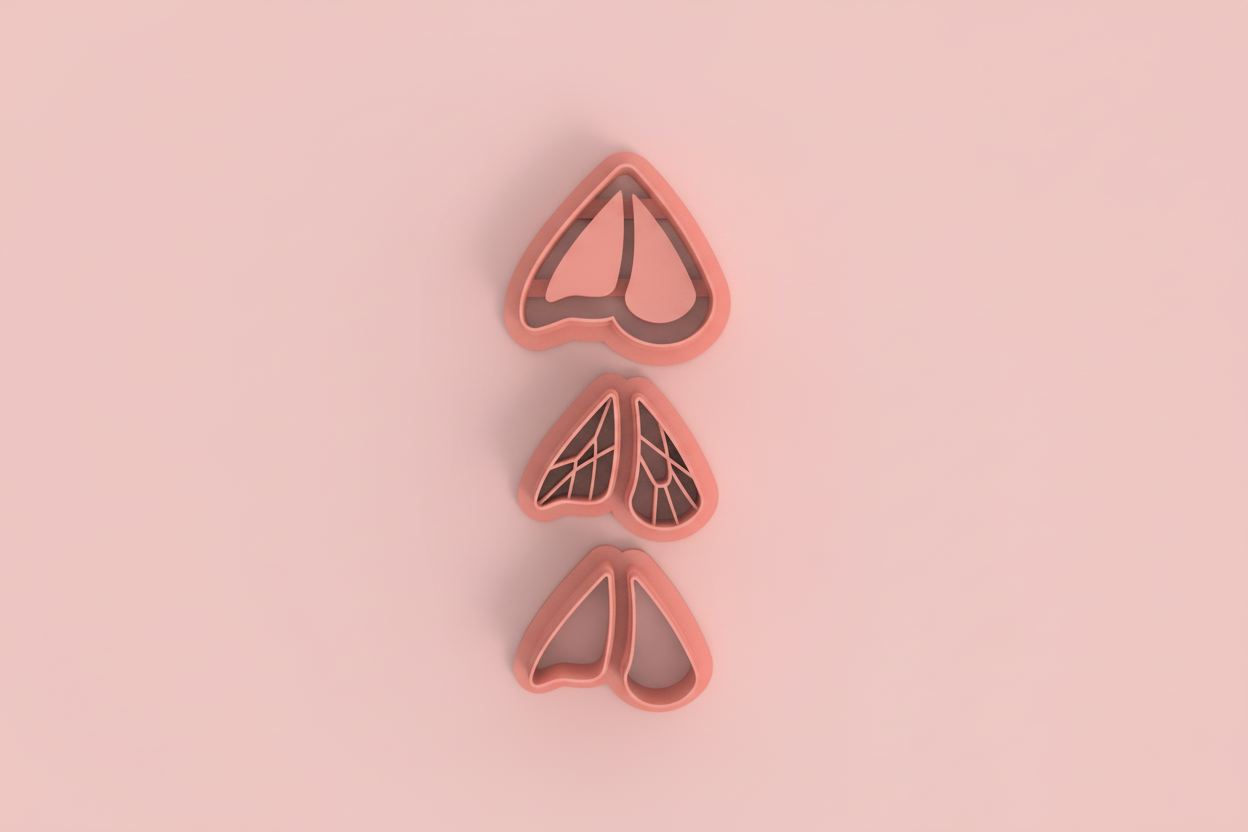 Lot de 3 emporte-pièces ailes féeriques – bijoux pâte polymère – 15 à 40 mm – EP-242
