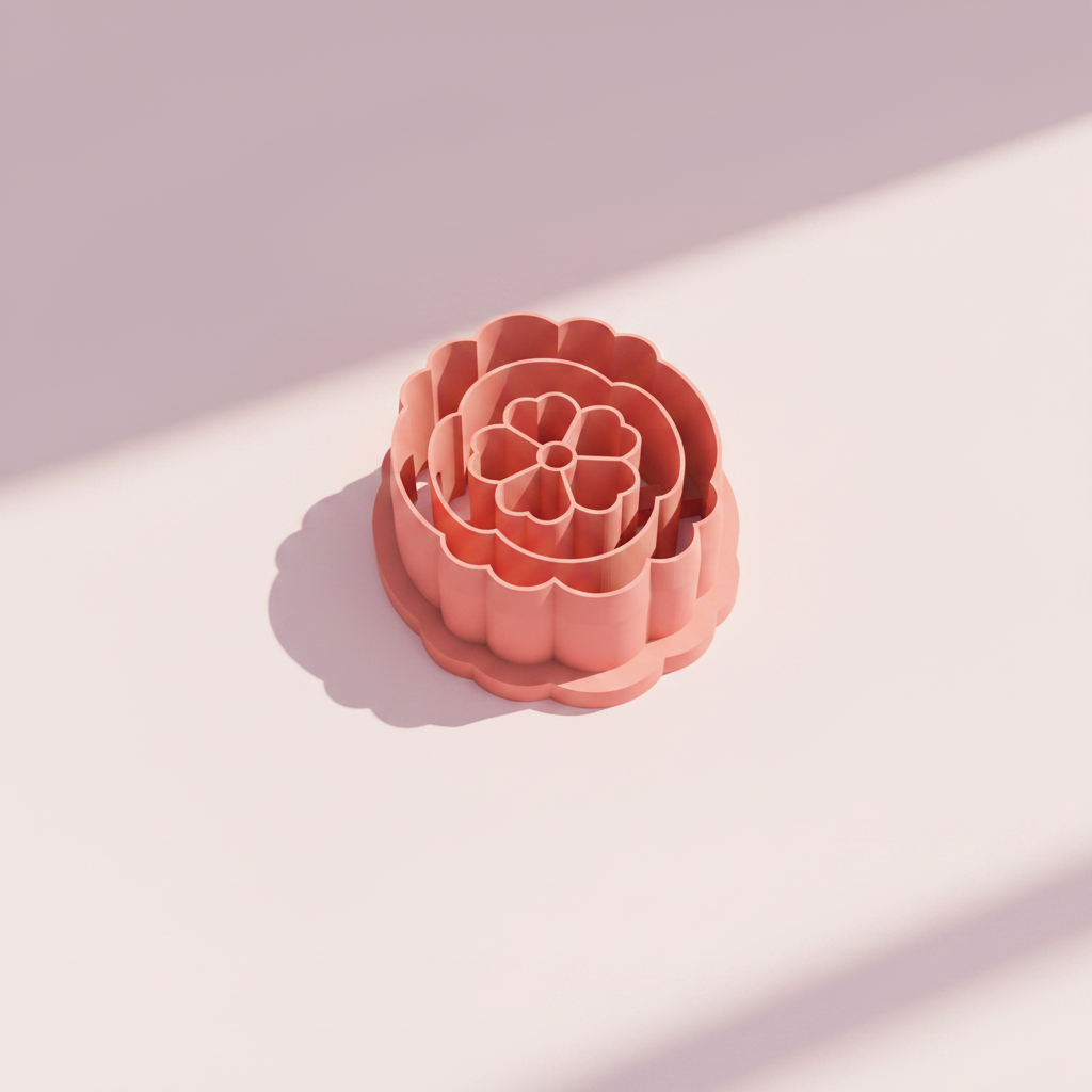 Emporte-pièce cadre floral avec fleur cœur EP-589 – Pampilles et boucles d'oreilles – 20 à 40 mm