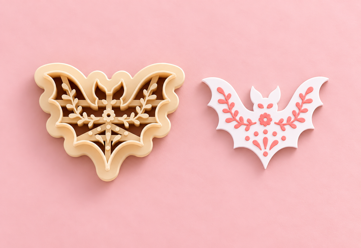 Emporte-pièce Chauve-souris florale – 25 à 45 mm – EP-777