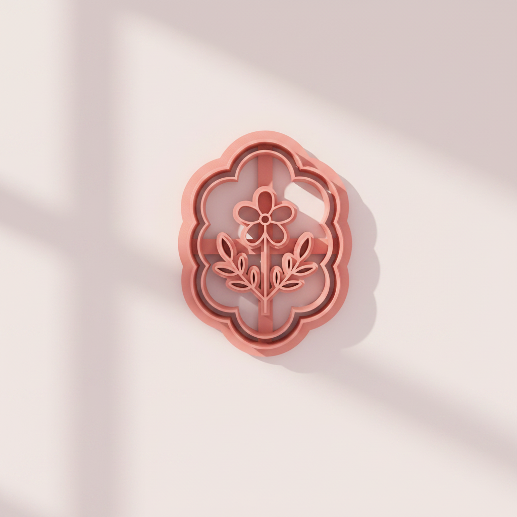 Emporte-pièce cadre floral avec fleur botanique EP-594 – Pampilles et boucles d'oreilles – 30 à 45 mm