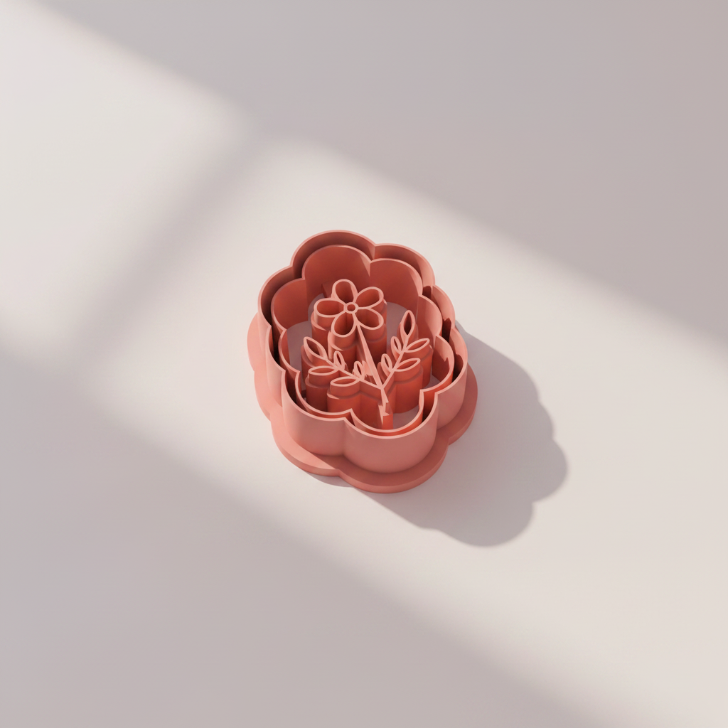 Emporte-pièce cadre floral avec fleur botanique EP-594 – Pampilles et boucles d'oreilles – 30 à 45 mm