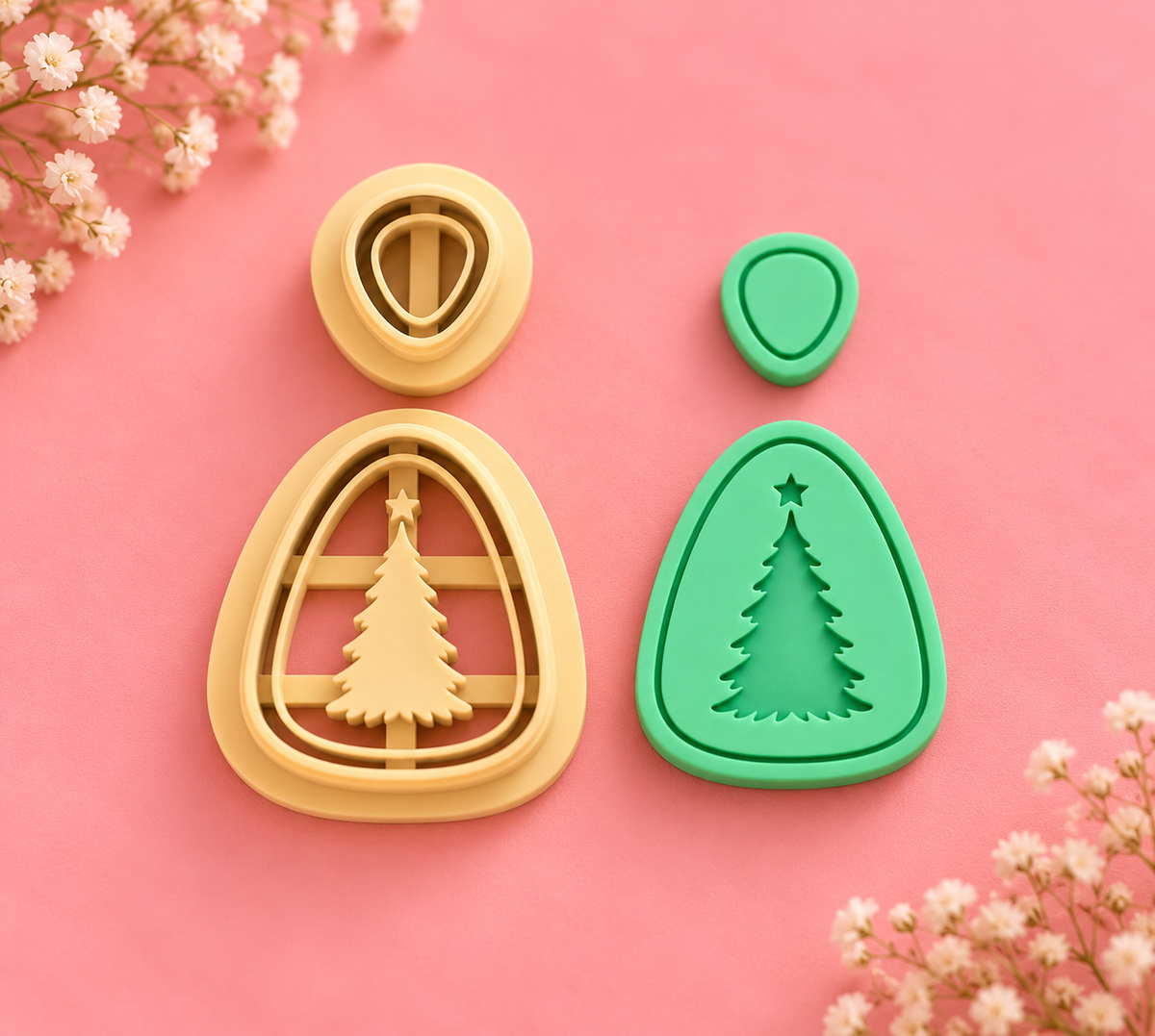 Emporte-pièces Boule de Noël avec Sapin – Lot de 2 – 30 à 50 mm EP-793