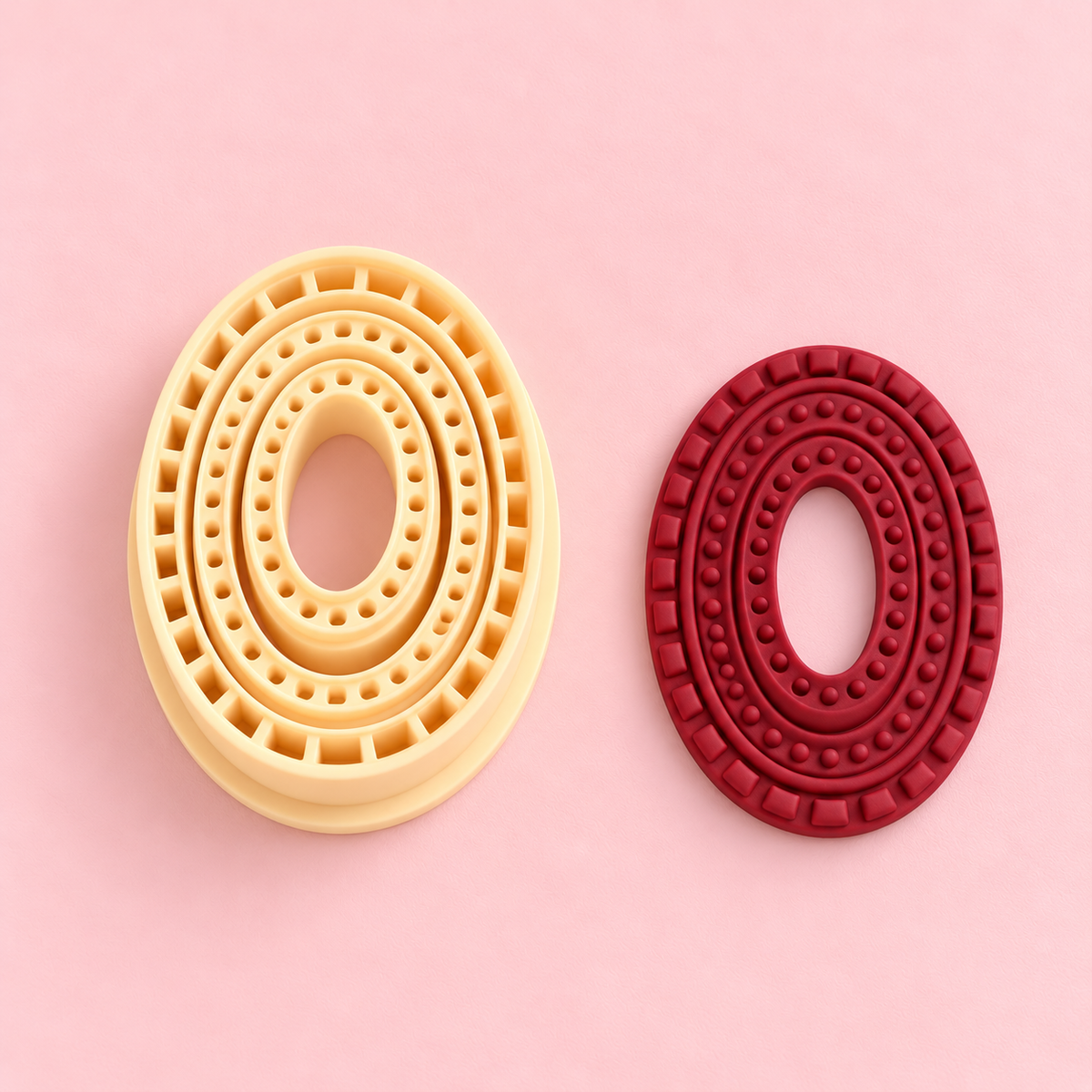 Emporte-pièce Ovale ajouré à motifs bohèmes – 30 à 50 mm – EP-825